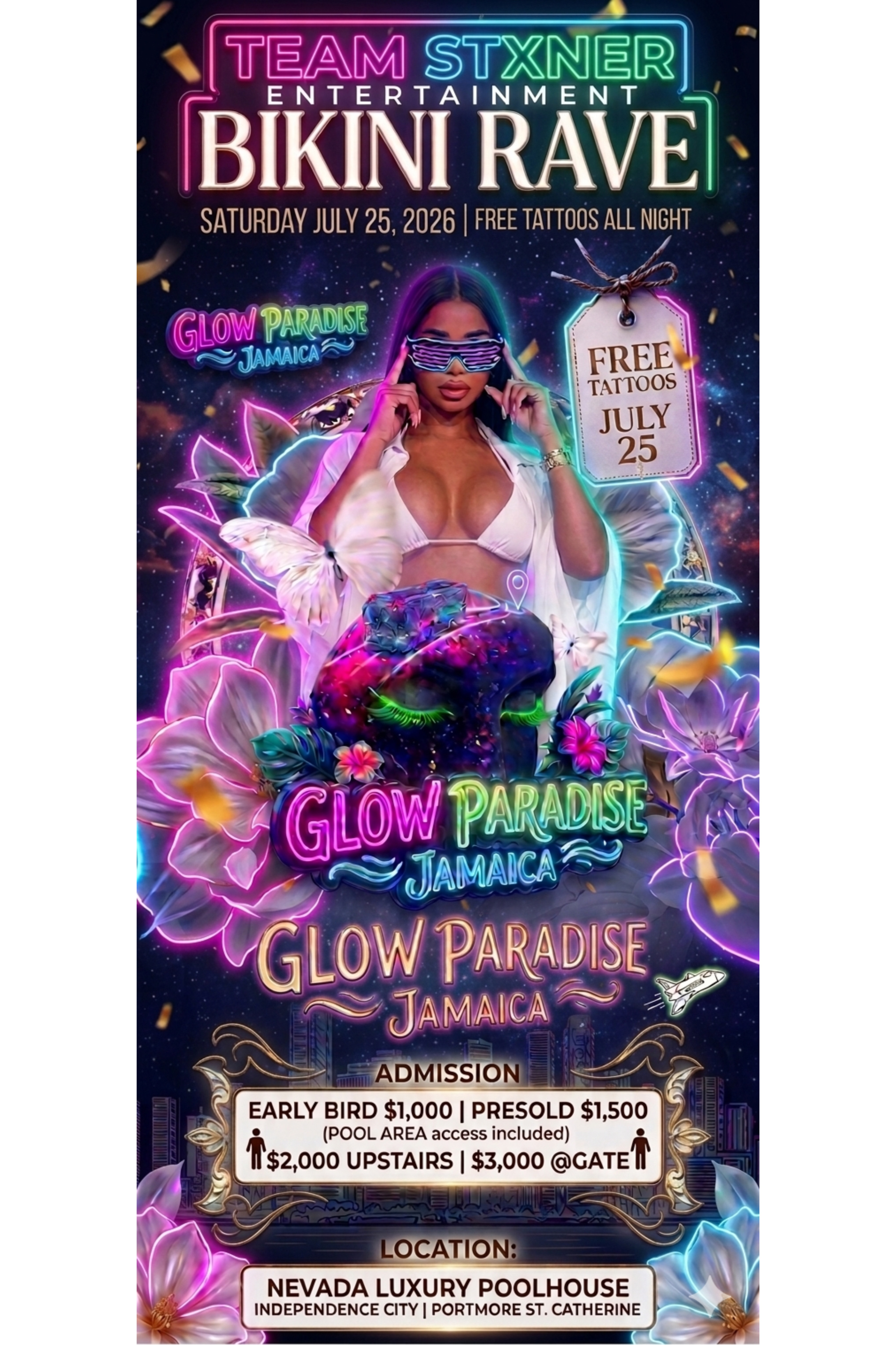 GLOW PARADISE BIKINI RAVE